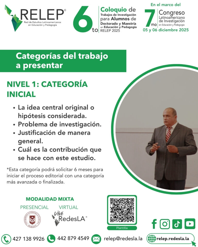 CATEGORÍA INICIAL - 6TO COLOQUIO RELEP 2025 relep.redesl.la
