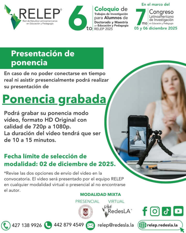 PONENCIA GRABADA - 6TO COLOQUIO RELEP 2025 relep.redesl.la